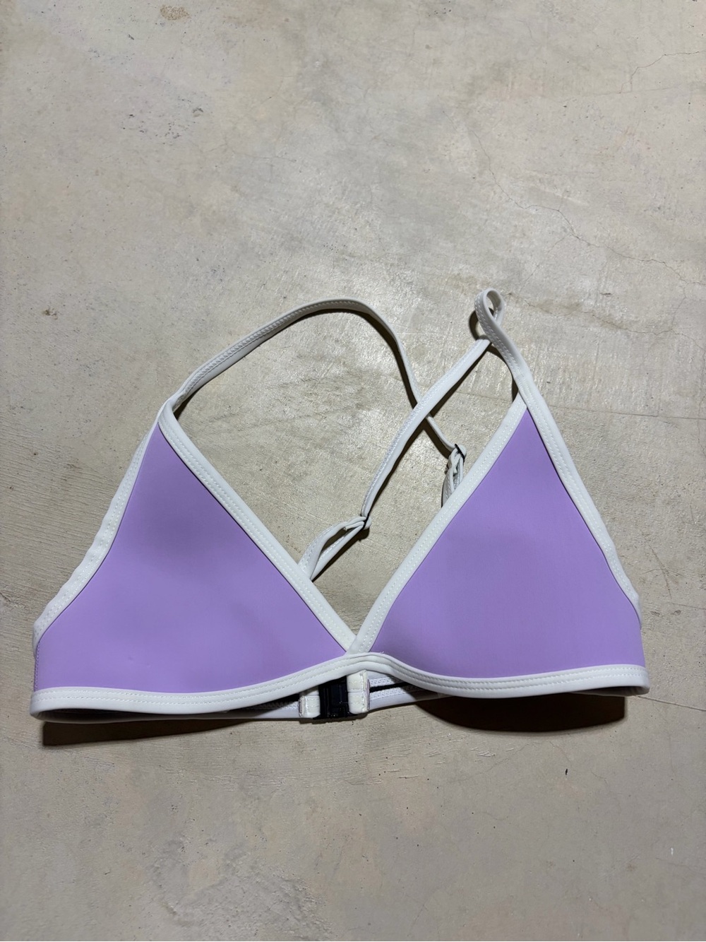 Hoaka swimwear Lilac Triangle Swim Top neoprene small